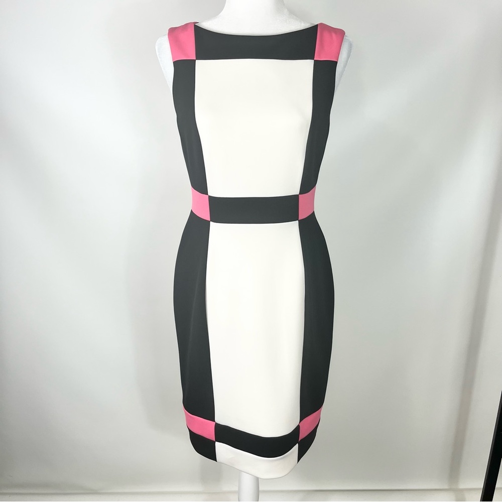 Maggy London Color Block Sheath Dress Size 8